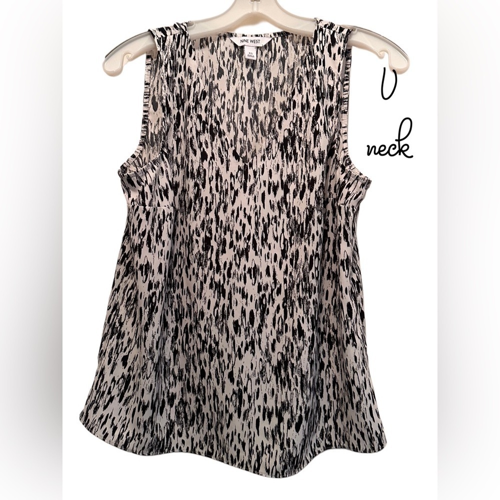 Nine West Women’s Dress Casual Top Size Black White Size XS - Picture 2 of 4